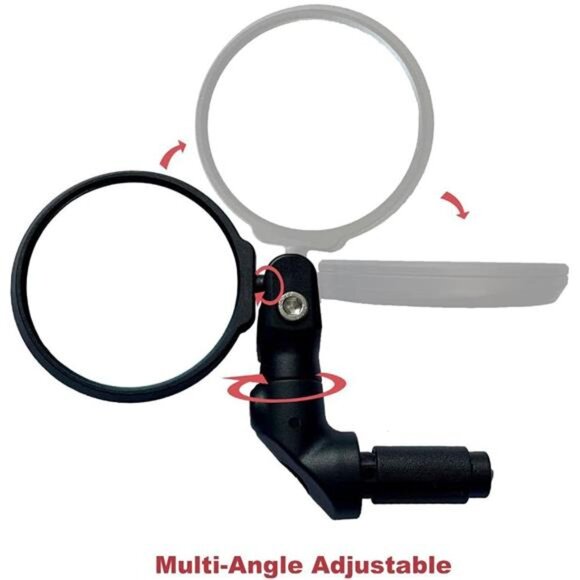 NEW Multi-Adjustable Bar End Bike Mirror, HD Safe Blast-Resistance Glass Cycling - Picture 3 of 7